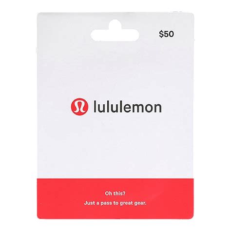 $50 lululemon gift card